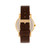 Quartz The 5300 Gold Case, Genuine Brown Leather Watch 40mm