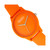 Unisex Splat Orange Leatherette Strap Watch 38mm