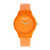 Unisex Splat Orange Leatherette Strap Watch 38mm