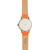 Men's Watch, 50MM Antique Grey Case with Blue Dial, White Arabic Numerals, with White Hands, Tan Color Strap with White Stitching, Over Sized Crown