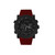 Men's Black, Red Silicone Strap Watch 47mm