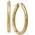 Diamond-Cut Oval Hoop Earrings in 14k Gold, 28mm