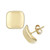 Dapped Square Stud Earrings Set in 14k Yellow Gold (10mm)