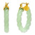 Dyed Green Jade Twist Hoop Earrings in 14k Gold-Plated Sterling Silver