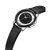 Men's Transparency Dial Black Genuine Leather Strap Watch 42mm