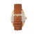 Quartz The 5900 Gold Case, Genuine Camel Leather Watch 43mm