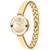 Women's Swiss Bold Gold Ion-Plated Stainless Steel Bangle Bracelet Watch 28mm