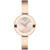 Women's Bold Bangles Swiss Quartz Ionic Plated Rose Gold-Tone Steel Watch 28mm