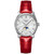 Women's Swiss Automatic Master Diamond (1/20 ct. t.w.) Red Leather Strap Watch 34mm