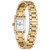 Women's Swiss Classics Carree Diamond (3/8 ct. t.w.) Gold-Tone Stainless Steel Bracelet Watch 23mm