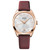 Women's Swiss Automatic Belluna Royal Lady Diamond (1/20 ct. t.w.) Brown Leather Strap 33mm