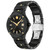Women's Se Swiss Quartz Black Ceramic Yellow Physical Vapor Deposition Bracelet Watch 33mm
