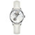 Women's Swiss Automatic Jazzmaster Diamond Accent White Leather Strap Watch 34mm