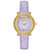 Women's Swiss Greca Twist Purple Leather Strap Watch 35mm