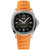 Men's Swiss Automatic Multifort Orange Rubber Strap Watch 41mm