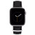 Women's Smooth Faux Leather Strap Stainless Steel Adaptors Compatible with 38mm, 40mm and 41mm Apple Watch