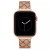 Women's Stainless Steel Mesh Bracelet with Black Printed Pattern and Stainless Steel Adaptors Compatible with 42mm, 44mm, 45mm Ultra 49mm Apple Watch