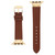 Women's Brown Genuine Leather Strap with Gold-Tone Alloy Accents