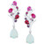 Multi-Gemstone Cluster Drop Earrings (2 ct. t.w.) in Sterling Silver