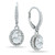 Cubic Zirconia Halo Drop Earrings in Sterling Silver, Created for Macy's