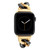 Women's Black and Gold-Tone Mixed Metal Chain Link Bracelet for Apple Watch, Compatible with 38mm, 41mm, 41mm