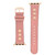 Women's Pink Synthetic Leather Band with Rose Gold-Tone Alloy Accents Compatible with 42, 44, 45, 49mm Apple Watch
