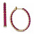 Sapphire In & Out Small Hoop Earrings (6 ct. t.w.) in Gold-Plated Sterling Silver, 1" (Also in Emerald & Ruby)