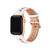 Morgan White Genuine Leather and Grommet Band for Apple Watch, 38mm-40mm