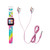 Kid's Rainbow Unicorn Silicone Strap Touchscreen Smart Watch 42mm with Earbuds Gift Set