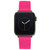 Women's Bright Pink Swirl Logo Silicone Strap Compatible with 42, 44, 45, 49mm Apple Watch