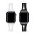 Alex 2-Pack White and Black Silicone Bands for Apple Watch, 42mm-44mm