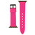 Women's Bright Pink Swirl Logo Silicone Strap Compatible with 38, 40, 41mm Apple Watch