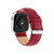 Red Genuine Leather Strap with Silver-Tone Stainless Steel Lugs for 42mm, 44mm, 45mm, Ultra 49mm Apple Watch