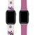 Men's and Women's Purple Floral and Purple 2 Piece Silicone Band for Apple Watch 38mm