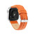 Orange Genuine Leather Strap with Silver-Tone Stainless Steel Lugs for 42mm, 44mm, 45mm, Ultra 49mm Apple Watch