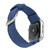 Women's Blue Woven Elastic Perlon Band with Silver Tone Stainless Steel Lugs and for 38, 40, 41mm Apple Watch
