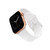 White Smooth Silicone Keeperless Band for Apple Watch, 38, 40, 41mm