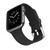 Black Smooth Silicone Band for Apple Watch, 42, 44, 45, Ultra 49mm