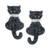Crystal Cat Stud Earrings in Sterling Silver