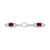 Garnet and White Topaz Bracelet (7-3/4 ct. t.w and 5/8 ct. t.w) in Sterling Silver