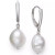 Cultured Freshwater Pearl (9-1/2-10-1/2mm) Drop Earrings in Sterling Silver, Created for Macy's ( Also in 14k Gold Over Silver)