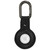 Black Leather Apple AirTag Case with Gunmetal Gray Carabiner Clip