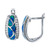 Lab-Created Blue Opal (5/8 ct. t.w.) & Cubic Zirconia Hoop Earrings in Sterling Silver