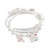 Silver-Tone 3-Pc. Set You Make My Heart Flutter Charm Bangle Bracelets