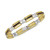 Men's Onyx and Diamond (1/2 ct. t.w.) Bracelet in 10k Yellow & White Gold