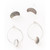 Silver-Tone Moon Hoop Earrings Set
