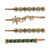 Gold-Tone 4-Pc. Set Crystal Flower & Woven Chevron Hair Pins