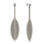 by 1928 Pewter Tone Feather Hand Set Pave Earring with Crystals
