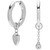Signature Multi Charm Silver-Tone Huggies Earring Set