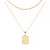 14K Gold Plated Willow Initial Layering Necklace Set